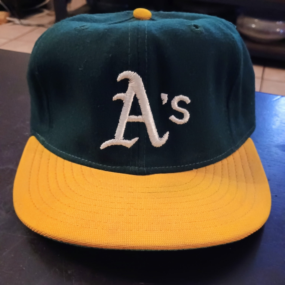 New Era Green and Yellow Oakland A's Fitted Hat